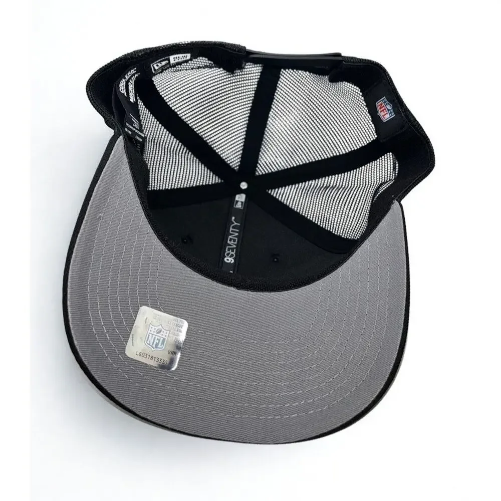 New York Jets New Era 9SEVENTY NFL USA Flag Black Stretch Snap Trucker Hat NWT